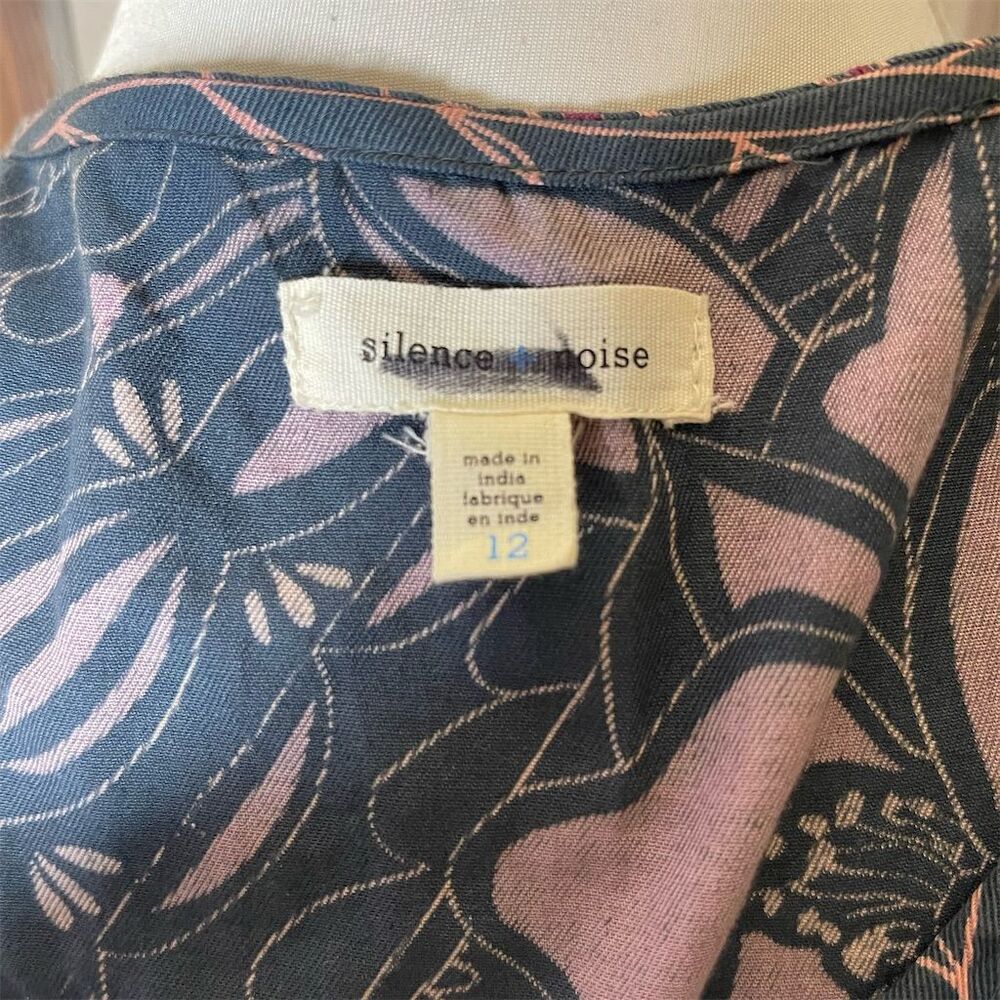Silence + Noise Urban Outfitters Women's Floral Cap Sleeve Dress Size 12 - Picture 4 of 5